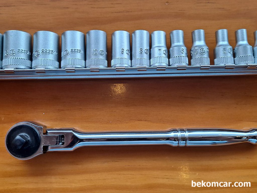 정말 좁은공간작업을 할때 유용한 1/4" 라쳇 과 소켓세트|贝科姆汽车 (bekomcar)