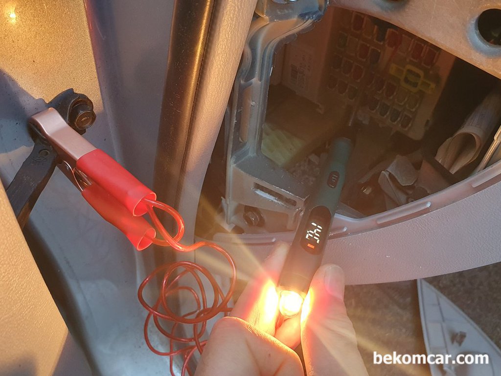 회로 점검시 테스터 프로브 5W 백열전구 와 전압표시|贝科姆汽车 (bekomcar)