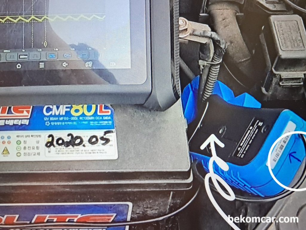 오실로스코프 이용하여 압축압력 측정시 대전류미터기 방향중요|贝科姆汽车 (bekomcar)