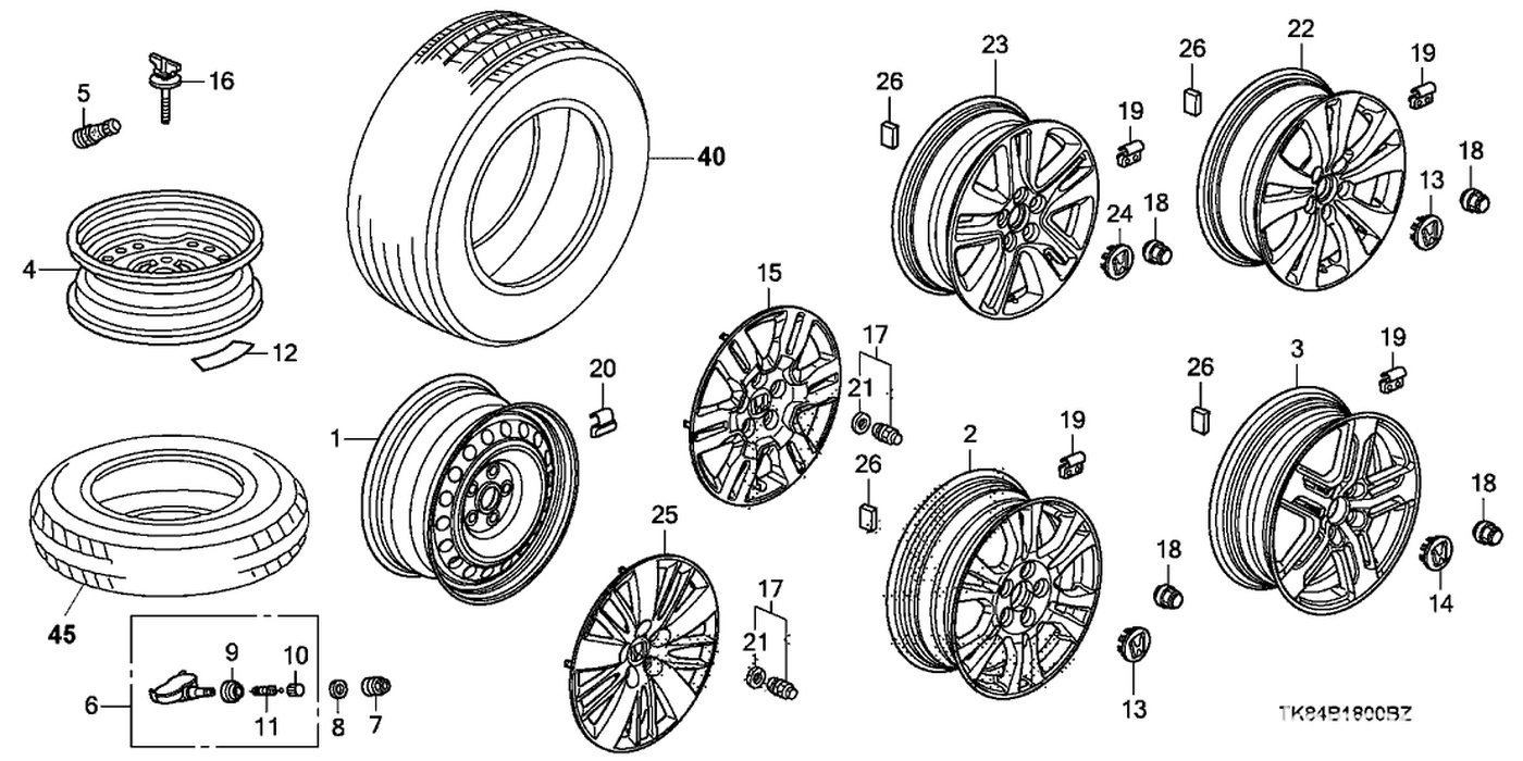 #6, 42753-TR3-A81 Sensor Assembly, Tpms|بيكومكار (bekomcar)