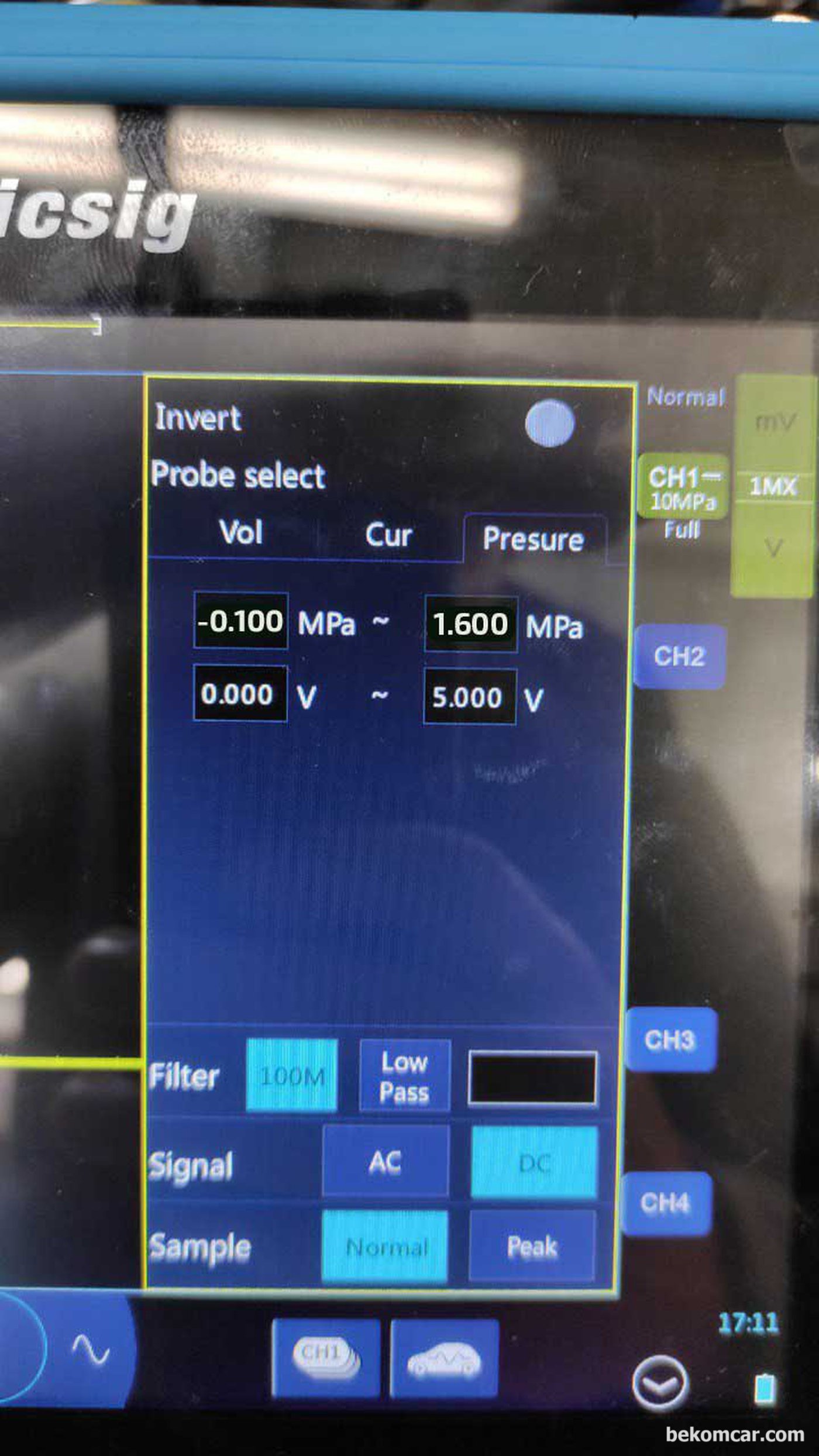 Micsig ATO1104 oscilloscope settings|بيكومكار  (bekomcar)