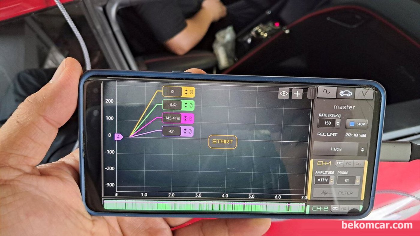 DATA capture from road test drive for 2nd shift gear skipping, 2021 Ferrari Roma case study.|ベコムカー (bekomcar)