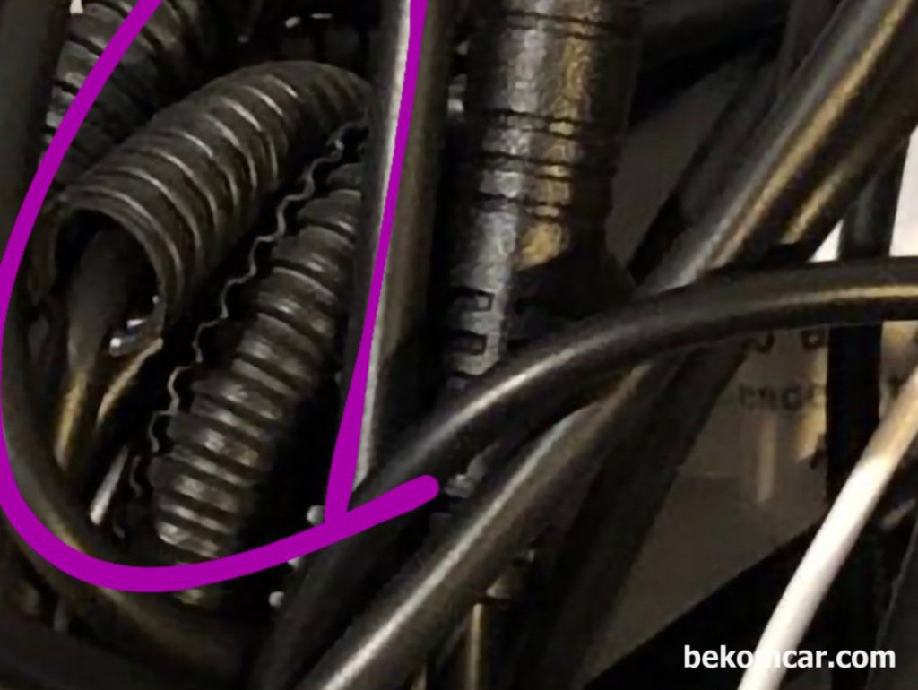 안드로이드와 360도 어라운드카메라설치 중 전방카메라 배선|bekomcar.com