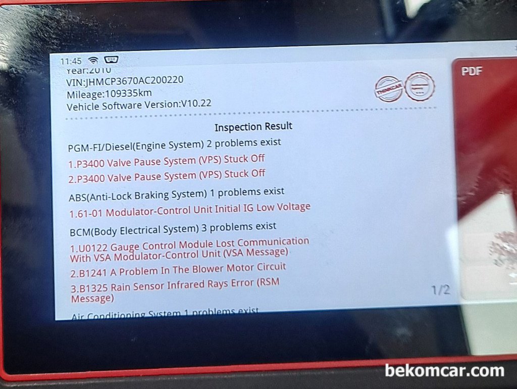 혼다 어코드 P3400고장코드, 엔진오일부터 점검하자|ベコムカー (bekomcar)