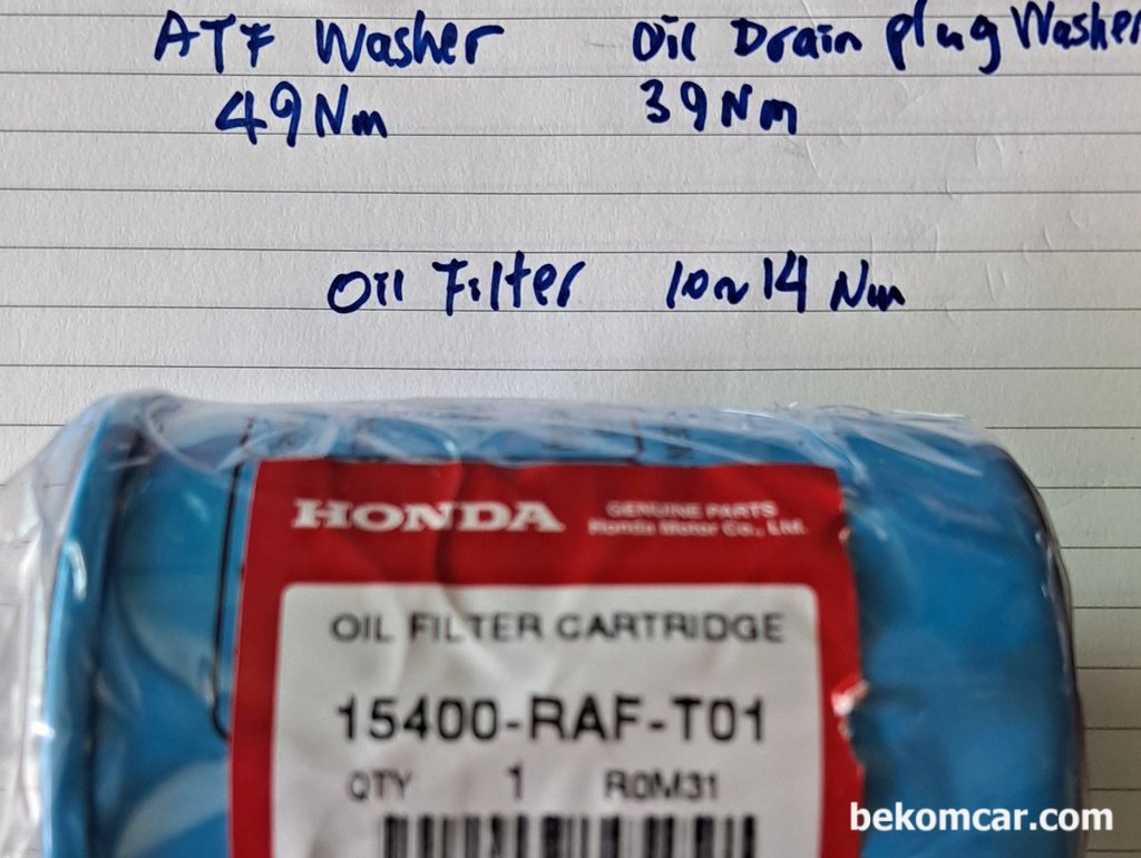 Honda engine oil filter with crush washers|bekomcar.com