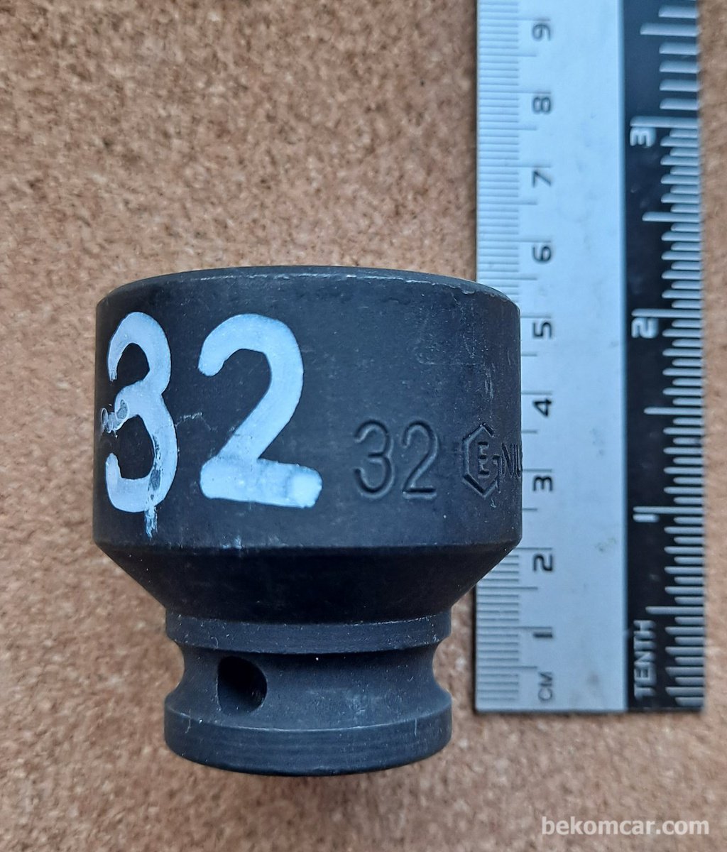 6각 32mm 임팩트용 1/2" 소켓|بيكومكار  (bekomcar)