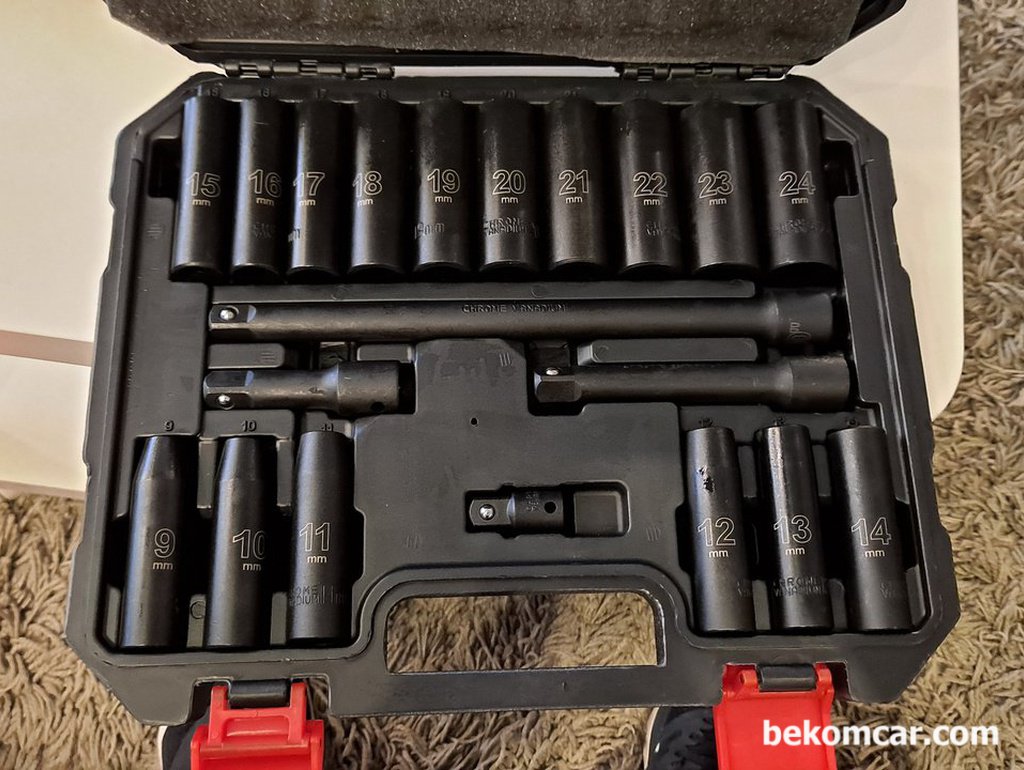 1/2" 임팩용 딥 소켓으로 높이가 77mm 이다.|bekomcar.com