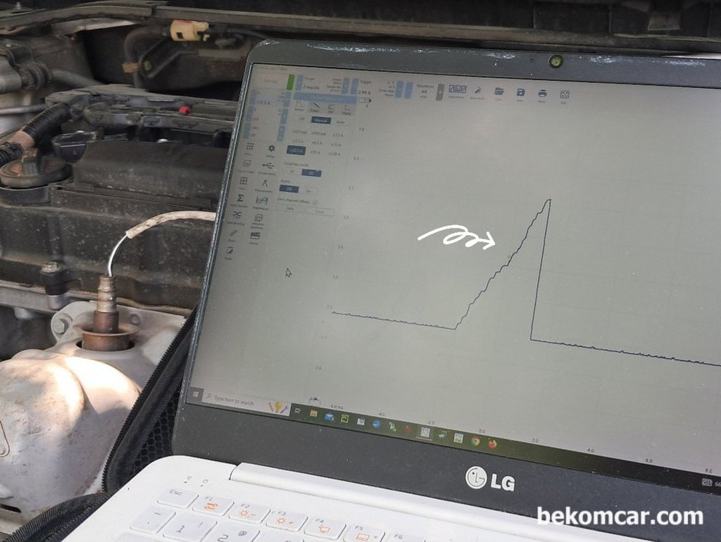 혼다 어코드9세대 점화코일 교환전 오실로스코프 파형진단 사례|ベコムカー (bekomcar)