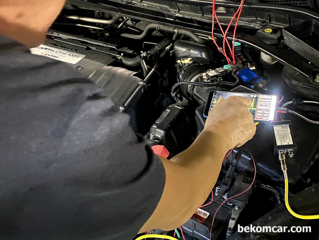 어코드 9세대 시동지연 관련 1~4번 실린더 인젝터 및 점화코일 전류 동시측정|贝科姆汽车 (bekomcar)