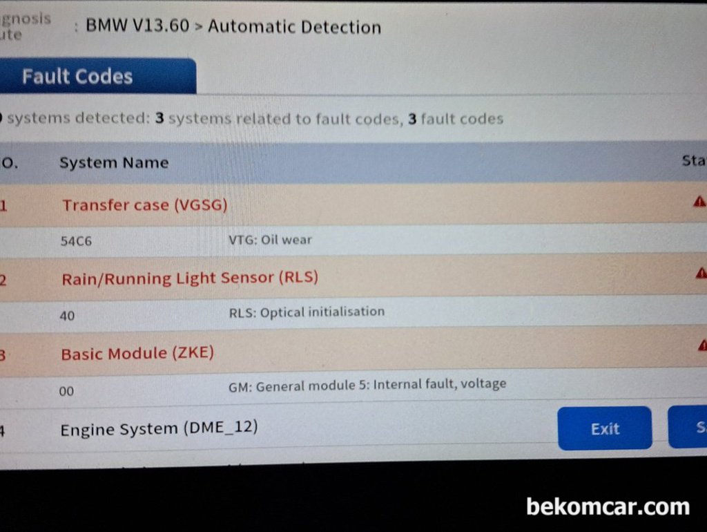 BMW X5 E53 2004년 54C6 고장코드 분석|베콤카 차량정밀진단