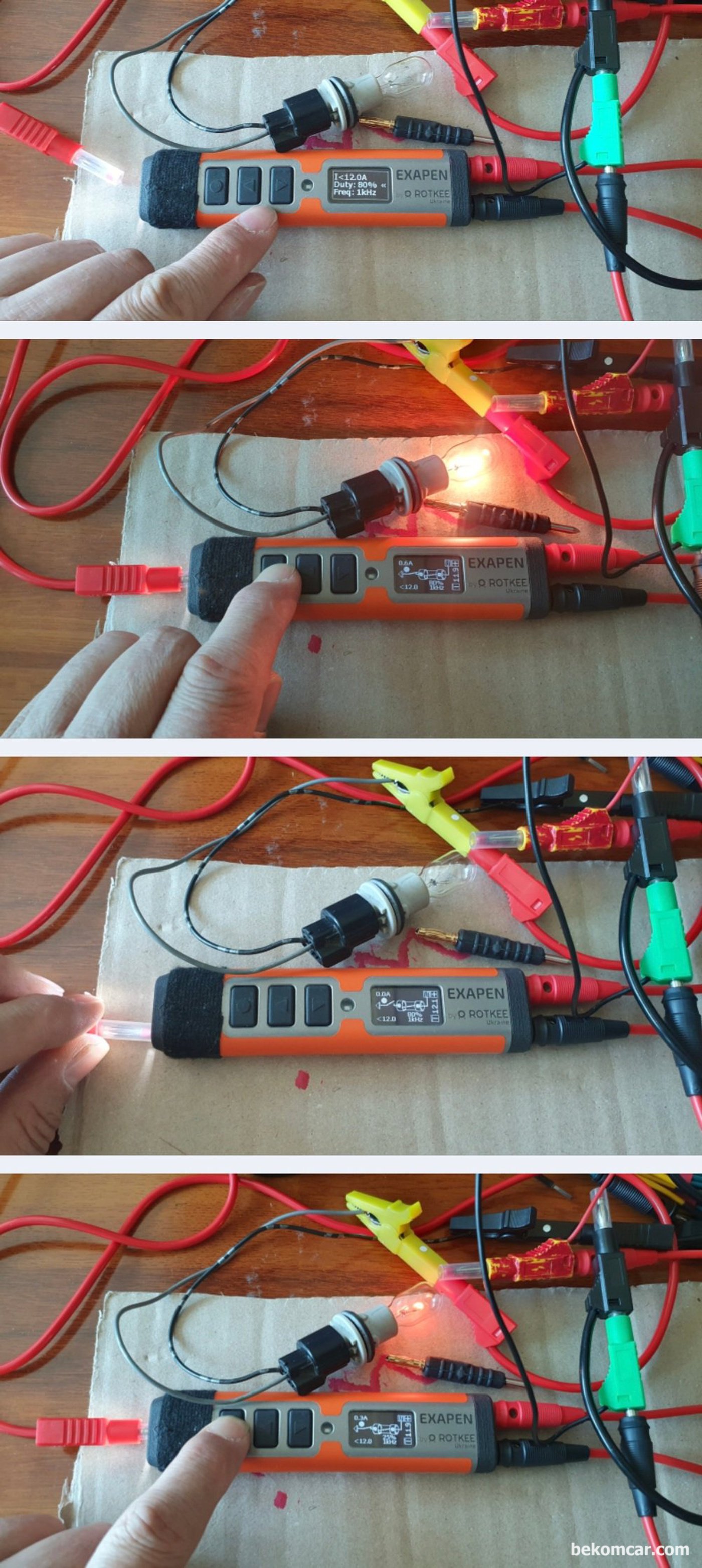 자동차 및 모든 전기.전자 장치 고장진단 및 정비에 사용 12V ~ 24V 배터리 에 사용. ROTKEE ExaPen 엑사펜|بيكومكار  (bekomcar)