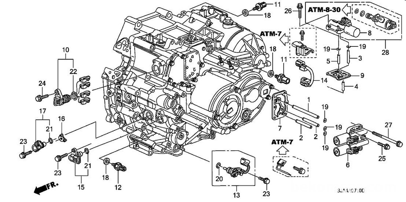 #11. 28600-RKE-004. Switch Assembly, At Oil Pressure, 2개필요함(Require Quantity: 2)|بيكومكار  (bekomcar)
