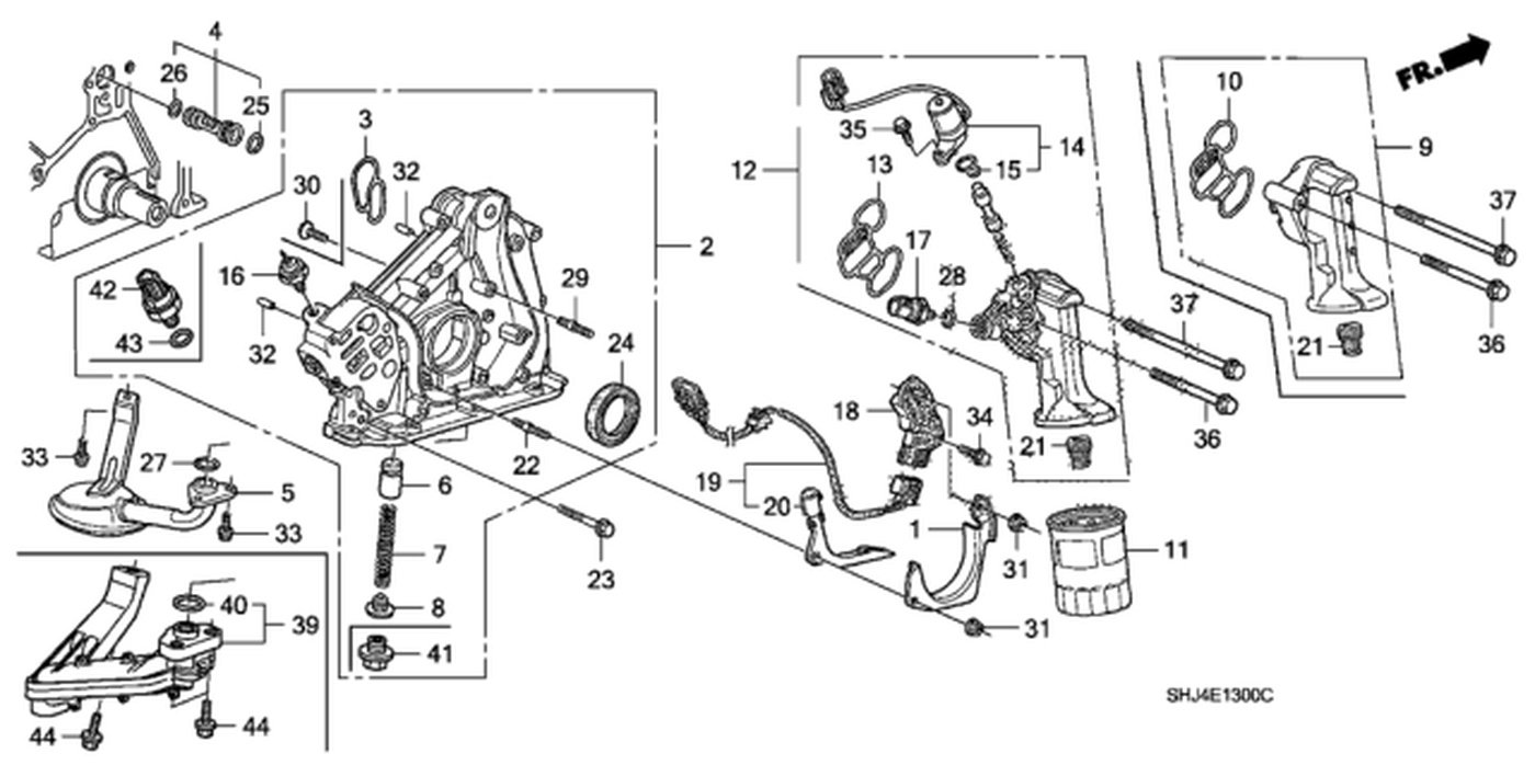 #13. 15825-P8A-A01. Filter Assy., Spool Valve
#15. 36172-P8A-A01. Gasket, Solenoid Base
#24. 91212-R70-A01. Oil Seal (41X56X7) (Arai)
#28. 91319-PR3-003. O-Ring (13X1.5) (Arai)|bekomcar.com