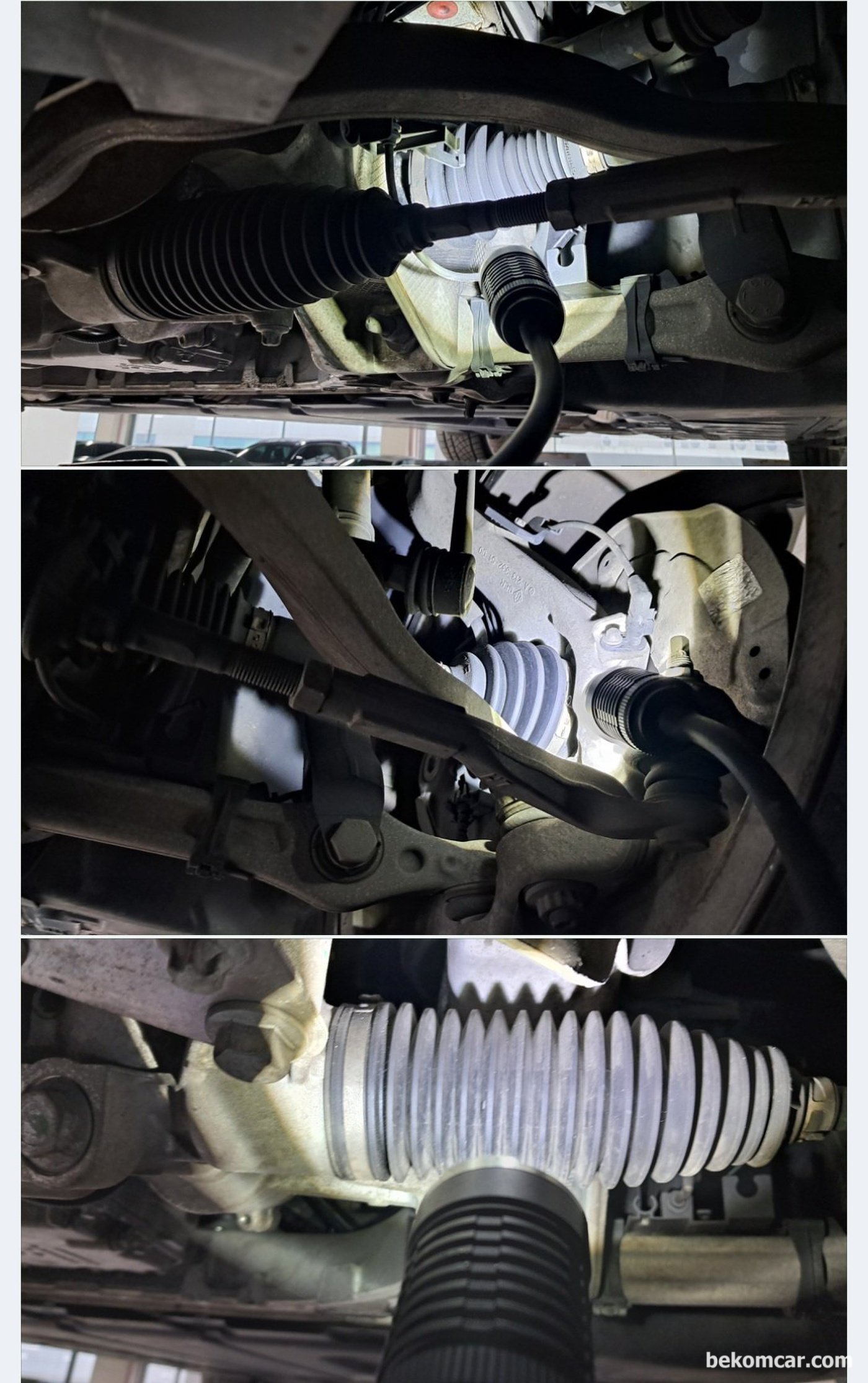 범생이 벤츠 W213 E350 2021 중고차 구매전 점검 기록마무리 한다. 언더커버 탈거후 누유 누수 EPS 부싱 등 상태, 특이사항 없다.|베콤카 차량정밀진단