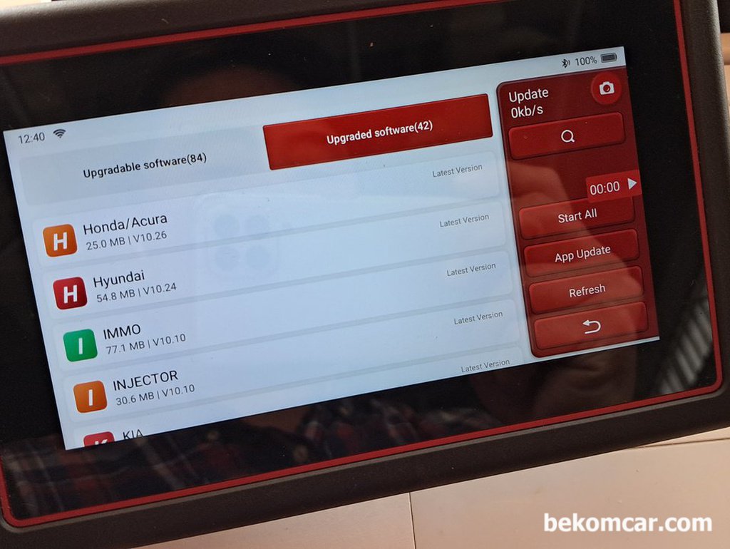 베콤카에서 사용하는 진단기, 소프트웨어 업데이트|贝科姆汽车 (bekomcar)