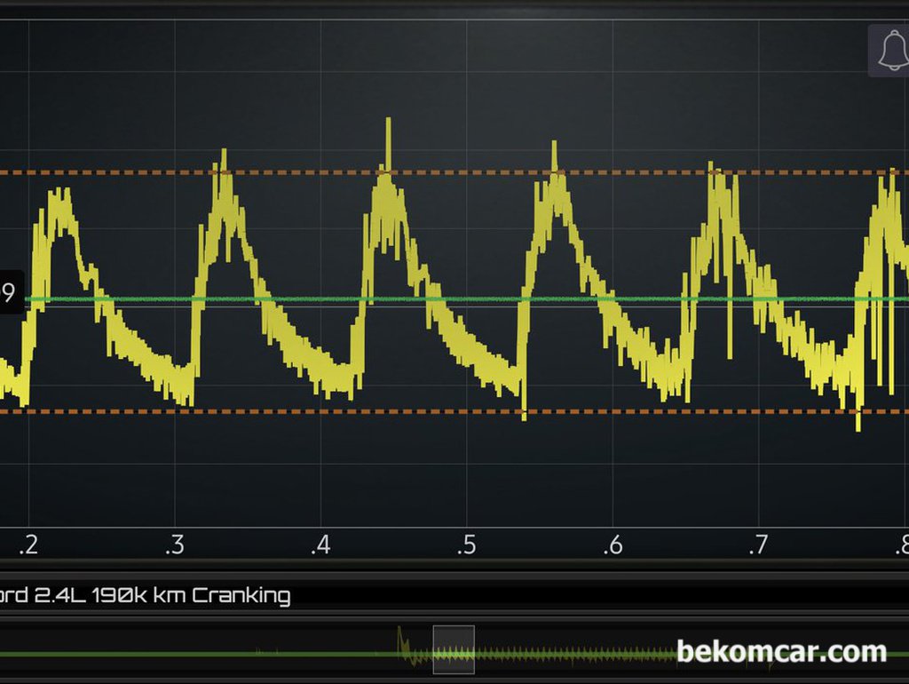 실린더 간이 압축압력 파형분석 과 진단시 주의점, 혼다 어코드 8세대 사례|ベコムカー (bekomcar)