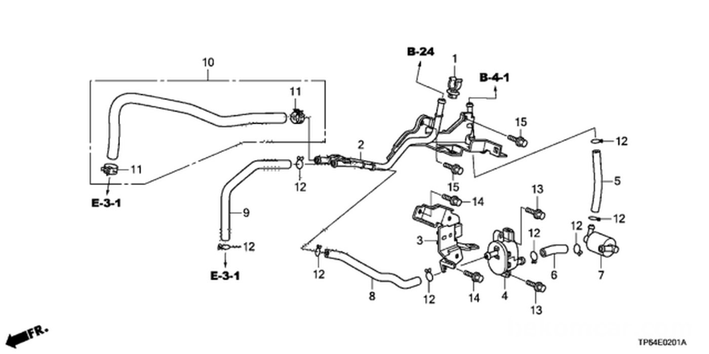 #4, 36162-RRA-A01 Valve Assembly, Purge Control Solenoid (PCSV)|bekomcar.com