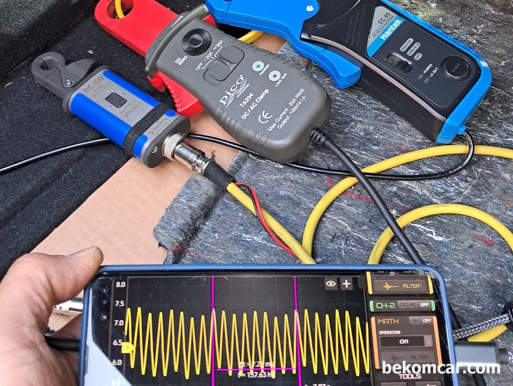 ROTKEE RC50, 피코 TA234 & 한텍 CC65 전류계 비교데이터 (E200K 연료펌프파형)|ベコムカー (bekomcar)