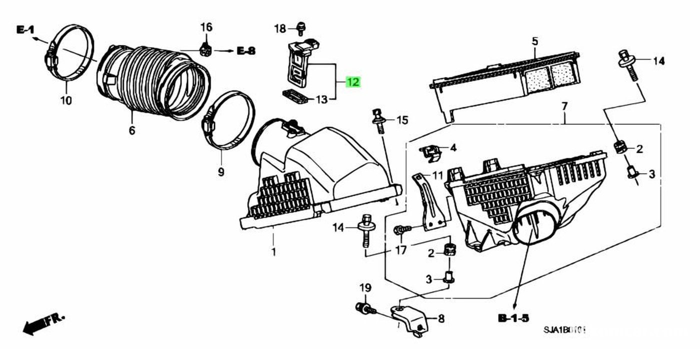 #12. 37980-RNA-A01, METER ASSY., AIR FLOW (About U$139)|베콤카 차량정밀진단