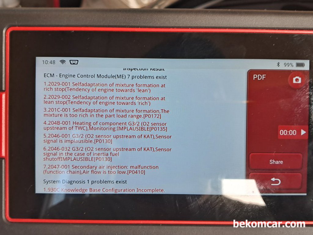 P0172 농후? P0171 희박? OL? CL? E200K 사례|bekomcar.com