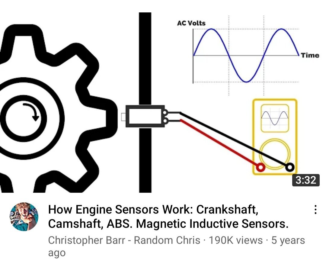 ABS 휠 스피드센서 작동상태 점검, 휠스피드센서 원리 도면 ㅡ 출처 유투브,  Christopher Barr,  How Engine Sensors Work: Crankshaft, Camshaft, ABS. Magnetic Inductive Sensors.|bekomcar.com