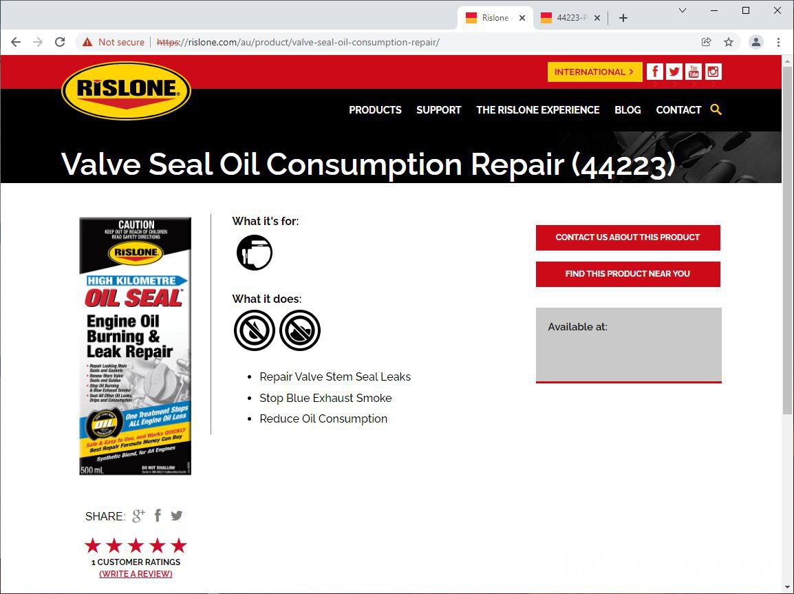 벨브 씰 오일소모 방지 Valve Seal Oil Consumption Repair (44223)