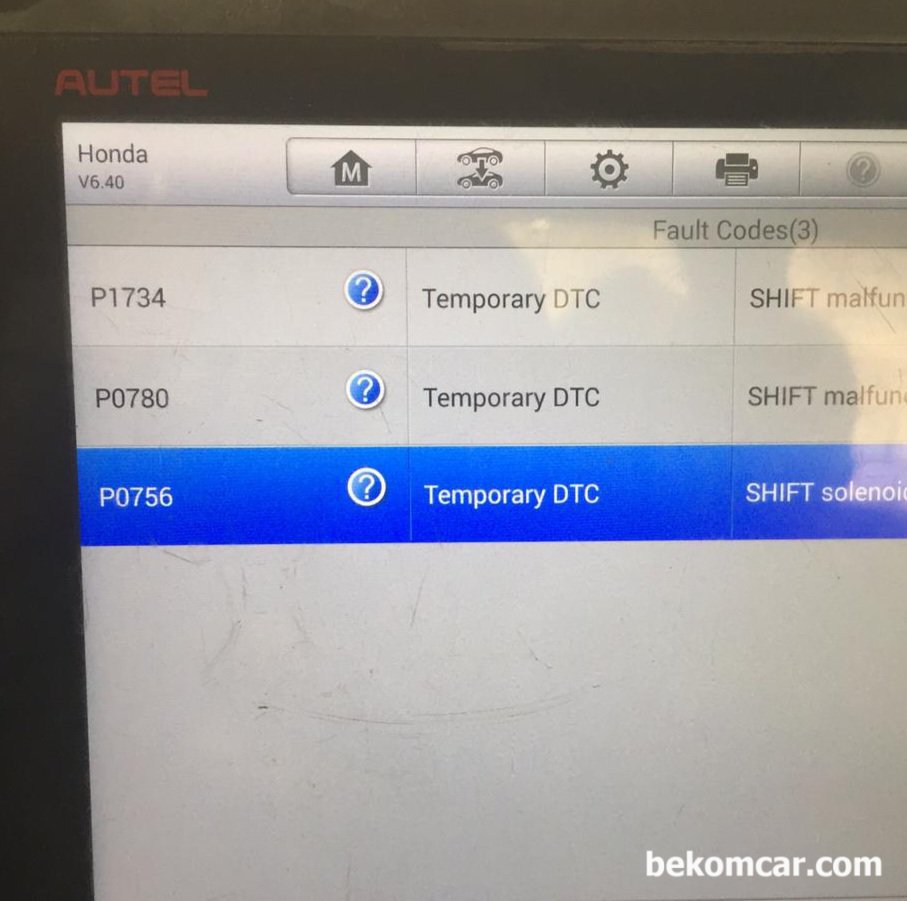 혼다 CRV2세대 고장코드 P0756 P1734 P0780뜨고 D 가 깜박거리면서 RPM과 속도가 다르게 작동됩니다. 미션바라시 한다고 정비소 입고시켰어요., 혼다 CRV2세대 고장코드 P0756 P1734 P0780 솔레노이드 B 고착상태 (Stuck Off). Photo Courtesy of https://www.justanswer.com/honda/dw4ib-car-honda-accord-2005-checking-transmission.html|ベコムカー (bekomcar)