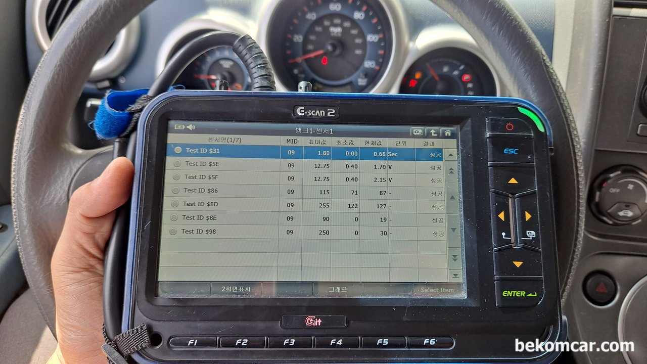 오래된 한국. 일본차에는 G스캔 진단기가 좋을수 있어, 혼다 엘러멘트 2003년 진단을 위하여 G스캔2 진단기를 사용한다. 국산차량과 일본차량중 오래된 차량에는 최신의 진단기보다 더 좋은경우가 있는것 같다.|bekomcar.com