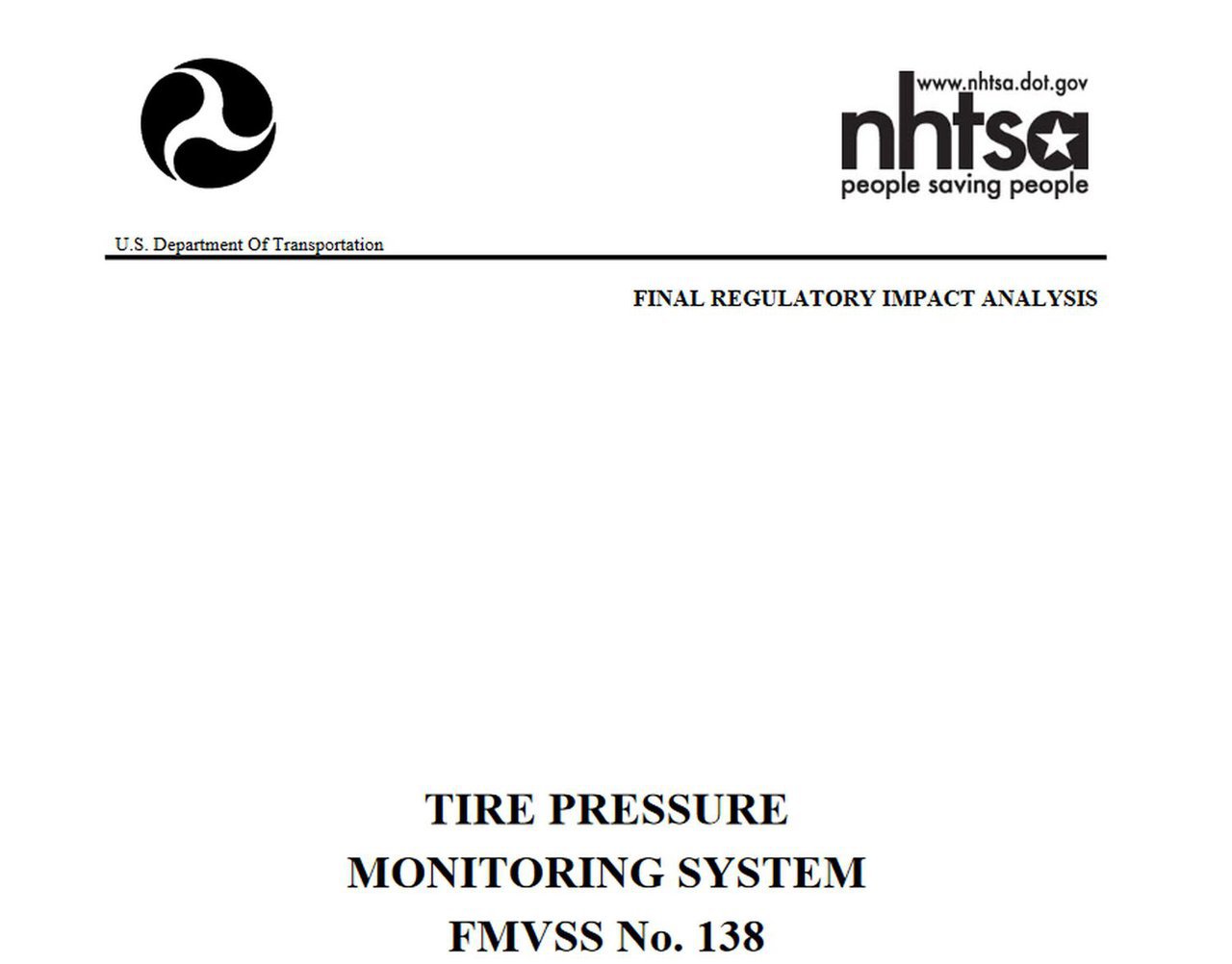 TIRE PRESSURE MONITORING SYSTEM FMVSS No. 138, Courtesy of https://www.nhtsa.gov/sites/nhtsa.gov/files/fmvss/TPMS-2005-FMVSS-No138.pdf|ベコムカー (bekomcar)