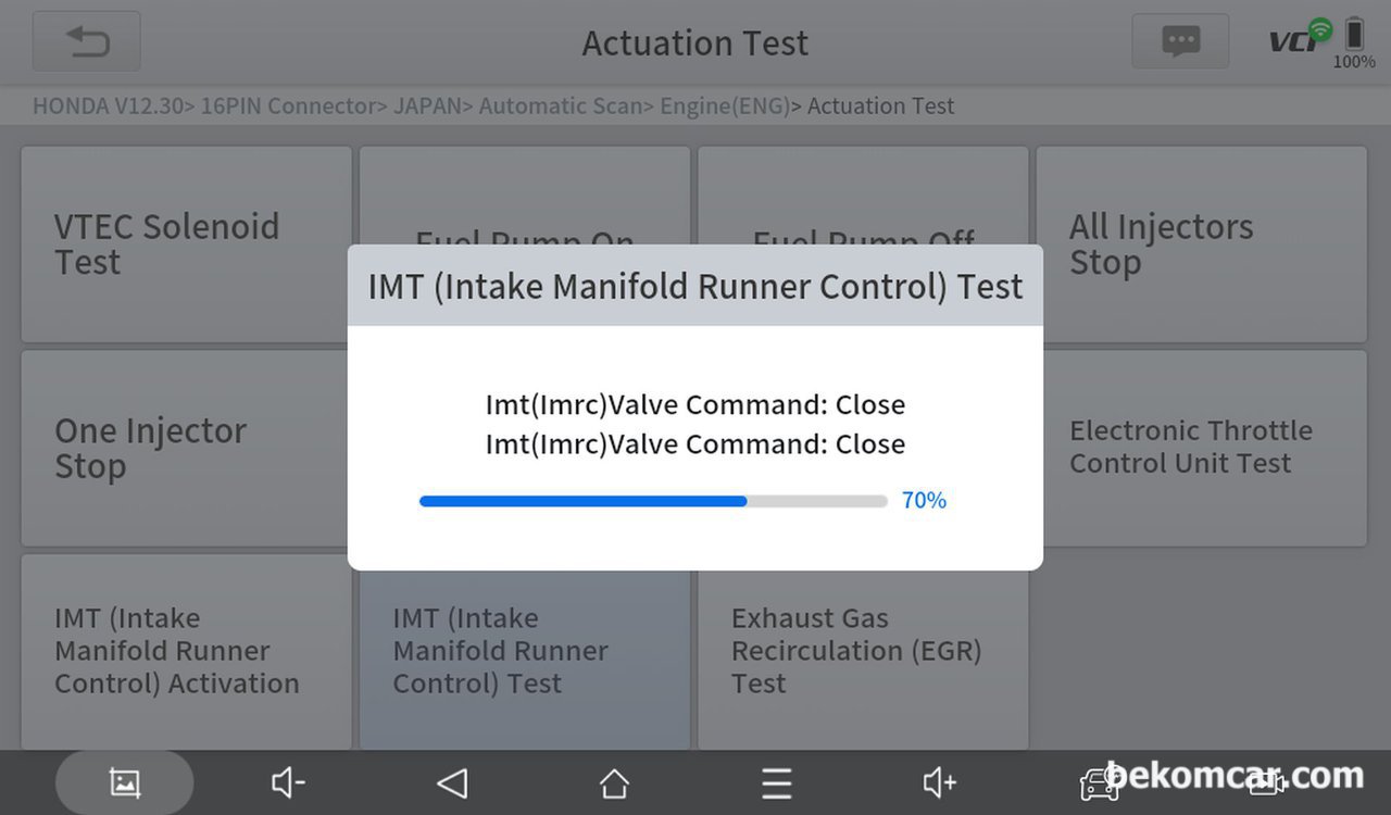 P1077 P1078 IMRC (IMT) 고장코드 동작여부, 진단기작동 테스팅, IMT 고장코드 P1077등이 있는경우 가장 먼저 진단기로 실제 동작시험을 해본다. IMRC 고장코드의 경우 가장먼저 엔진오일 레벨 및 오염도등 기본부터 체크해야 한다. 다음에 실제동작 여부를 확인해본다.|ベコムカー (bekomcar)