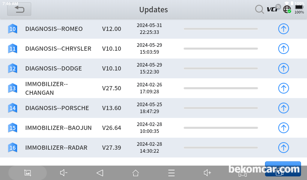 차량진단기 소프트웨어 업데이트는 중요하다, 베콤카에서는 2가지 진단기를 사용하는데 주기적으로 자동차 고장 및 관리에 필요한 진단기(스캐너)의 소프트웨어 업데이트를 한다.|ベコムカー (bekomcar)