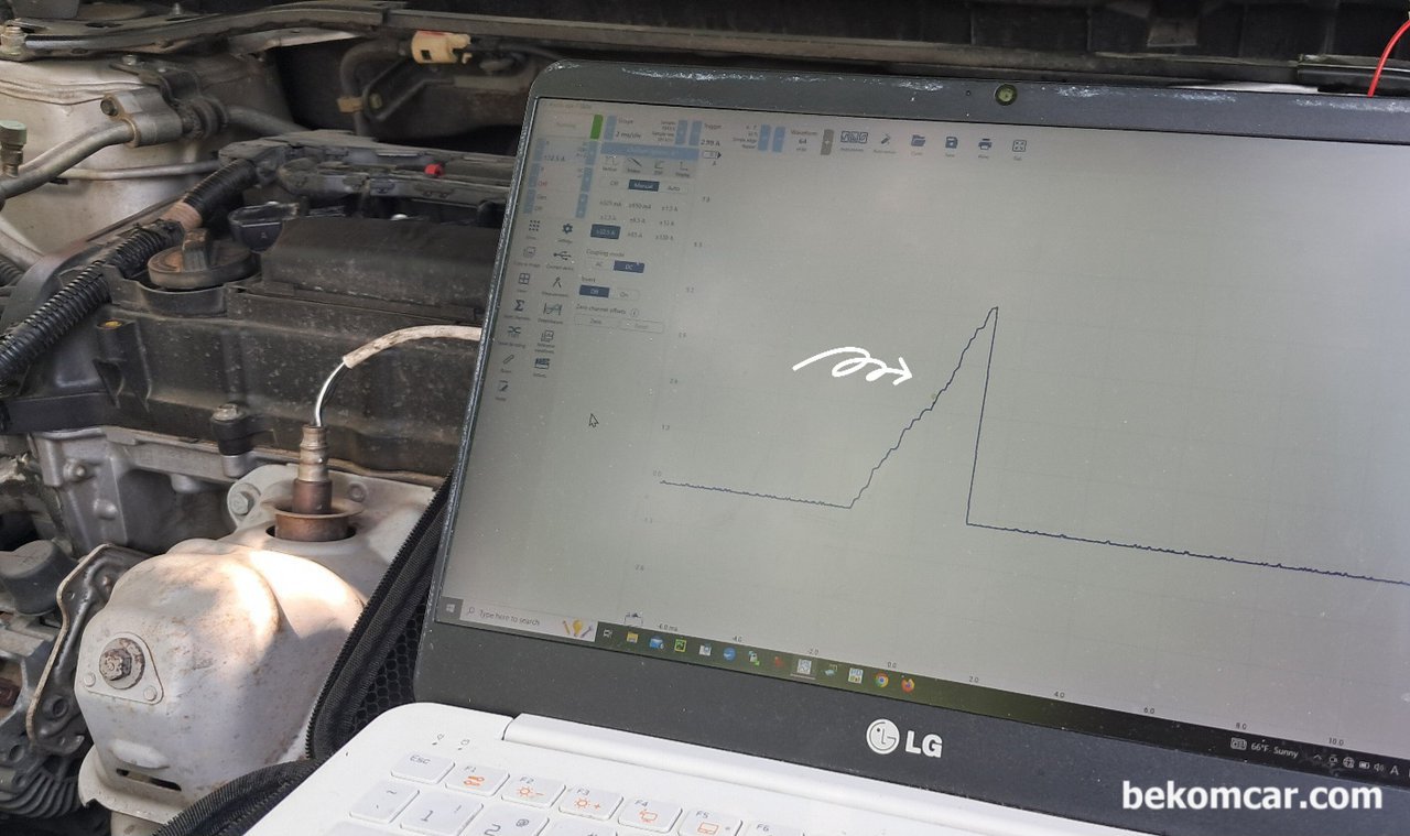 혼다 어코드9세대 점화코일 교환전 오실로스코프 파형진단 사례, 베콤카는 중고차구매동행 점검 및 고장코드 진단을 전문으로 한다. 이번에는 어코드 9세대 점검이다. 어코드9세대 점화코일 파형분석에서는 인젝터 핀틀이 열리는것까지 확인된다. 직분사엔진 GDI 경우 인젝터 핀틀이 고착되어 연료분사가 힘든경우도 흔하게 발생한다. 점화코일 상태가 정상으로 교환할 필요는 없다.|ベコムカー (bekomcar)