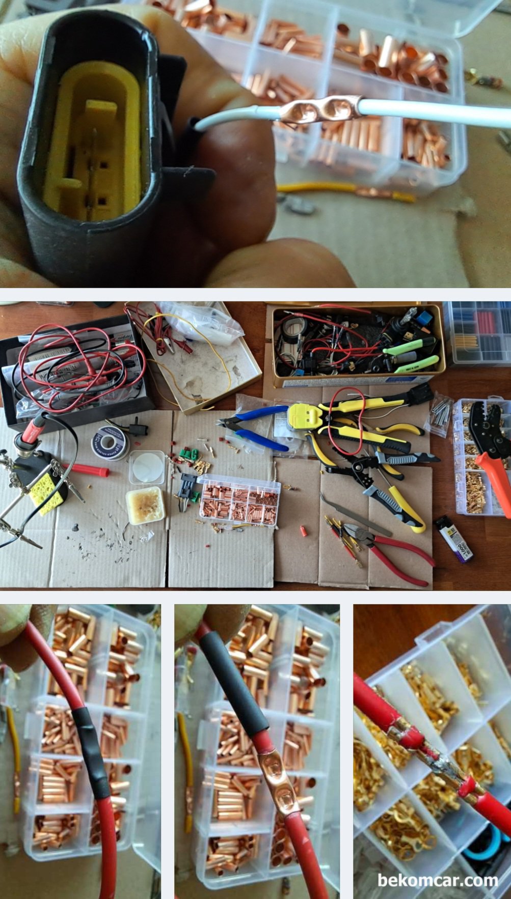 항공기, 자동차, 기차, 트럭, 보트등 와이어 연결방법, 최적방법 크림핑, 다양한 배선 연결, 터미널 연결 등 방법을 하면서 과정을 기록으로 남긴다. 베콤카에서 상당한 시행착오를 거쳐서 최종적으로 가장 최적방법과 필요한 장비들을 최종적으로 확정한다.|베콤카 중고차구매진단