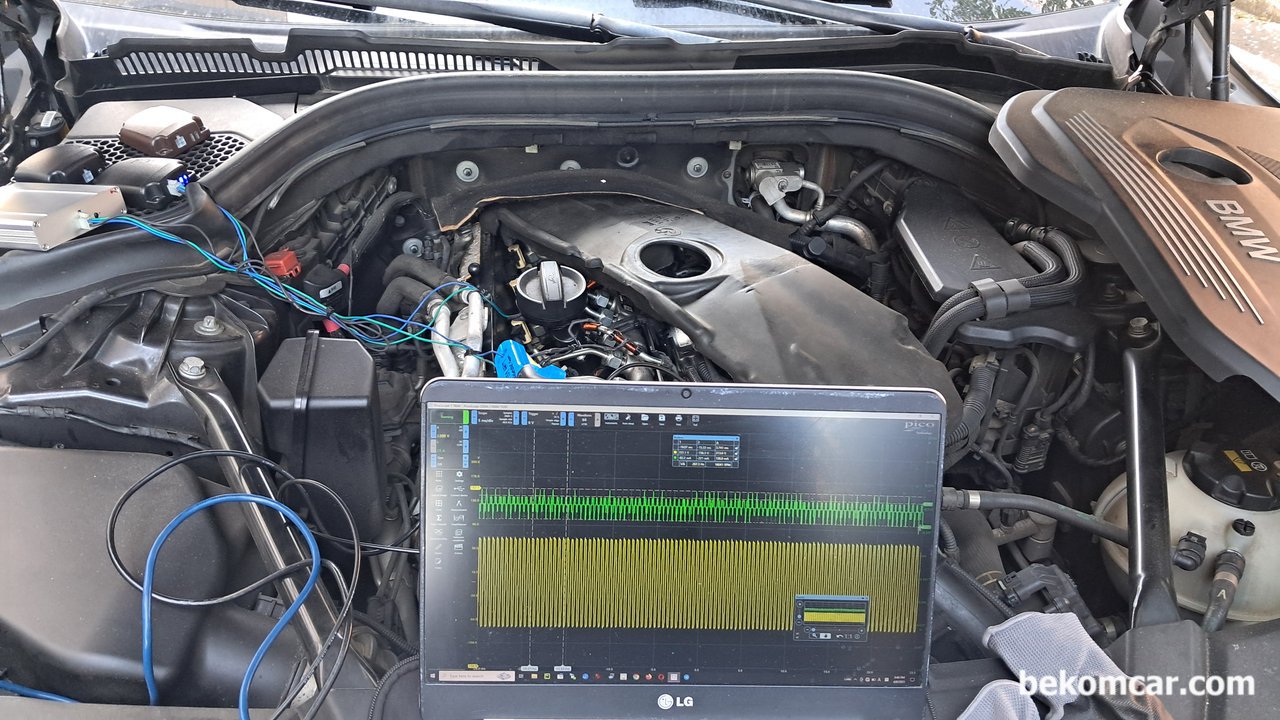 연비향상 DCMETECH DCM5000 제품을 DCM7000으로 업그레이드 설치, 연비향상 DCMETECH DCM3000, DCM5000, DCM7000 별로 베콤카에서 데이터를 측정하는 과정이다. 차량은 BMW GT6이지만 GT6와 현대 제네시스에 설치된 매연저감 연비향상 제품은 동일한 제품이다.|بيكومكار (bekomcar)