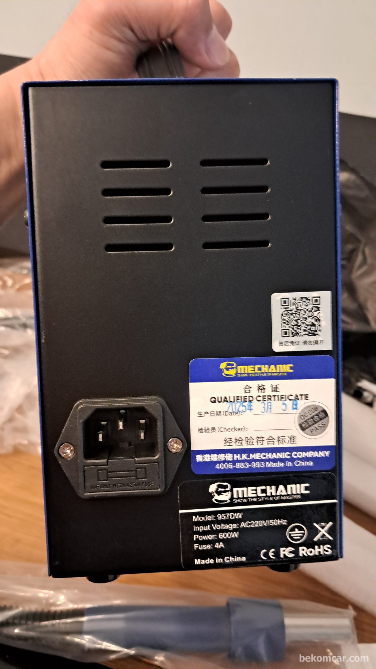 클릭하면 슬라이드쇼로 보실수 있습니다 Front Image-MECHANIC 957DW Soldering Stations|베콤카 차량정밀진단