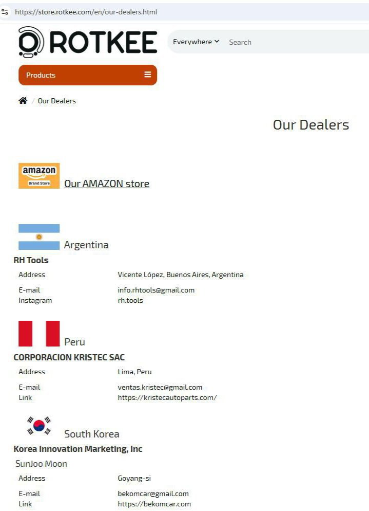 정비사의 필수품 ROTKEE.COM 실린더압축압력 센서 국내유통 계약마무리, ROTKEE 홈페이지 https://store.rotkee.com/en/our-dealers.html 에 공식적으로 등록되어 국내에 PS16 실린더압축압력 센서등 정비사의 업무를 도와주는 제품 수입 공급을 하고자 합니다.|베콤카 차량정밀진단