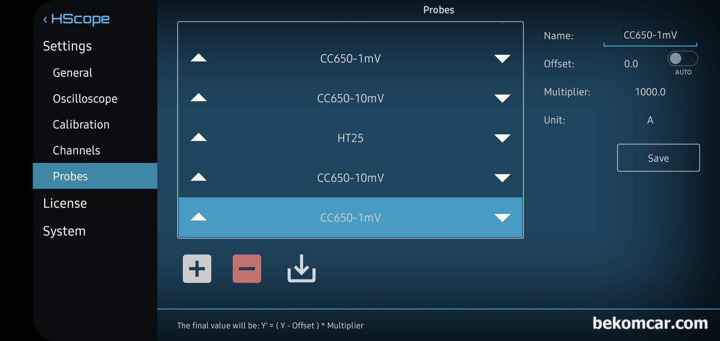 CC650 1mV/A 세팅|bekomcar.com