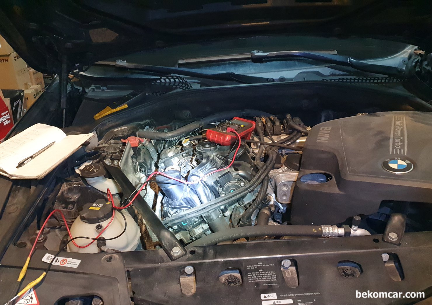 BMW F10 528i 산소센서 히터코어 회로진단 과정기록, BMW F10 528i 산소센서 히터코어 회로진단 과정기록이다. 산소센서 고장의 주요원인은 사실상 히터코어 고장인 경우가 많다.|ベコムカー (bekomcar)