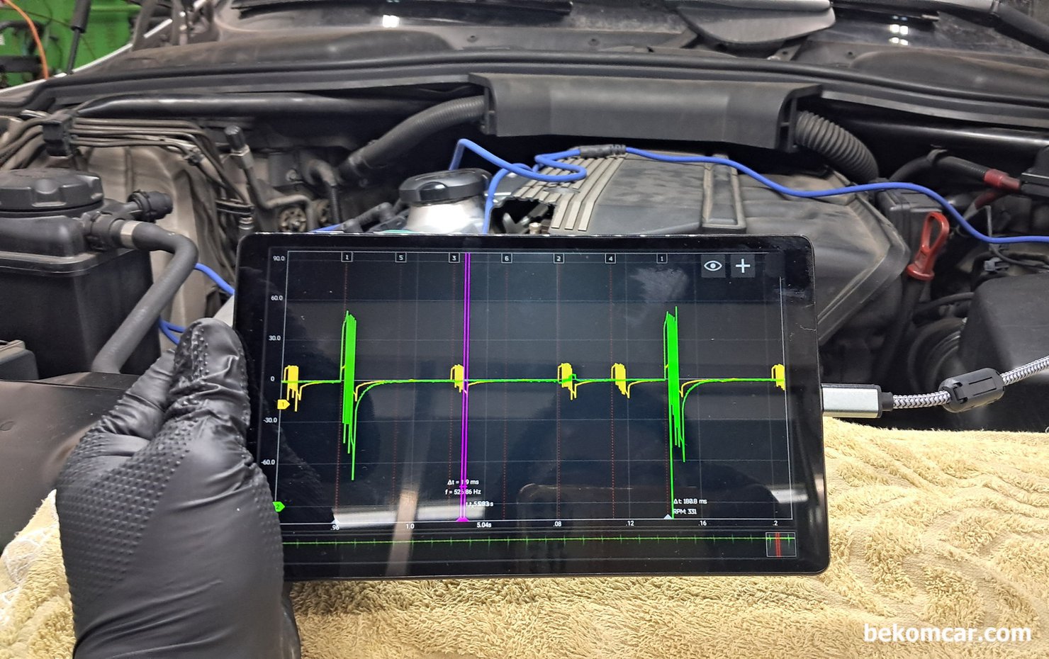 ROTKEE 다중실린더 프로브 수입통관, 1채널로 6개 실린더 점화2차 파형동시 측정가능, HS512Max는 Martin Loren (martinloren.com) 이 개발한 자동차전용 12Bit ADC 지원하는 2채널 오실로스코프이다. UI/UX 사용자 편리성이 최고이며 기능역시 고가 오실로스코프 정도이다.  ROTKEE (rotkee.com)으 점화파형 프로브 및 탐침용프로브 등 과 함께 사용하면 최고이다.|贝科姆汽车 (bekomcar)