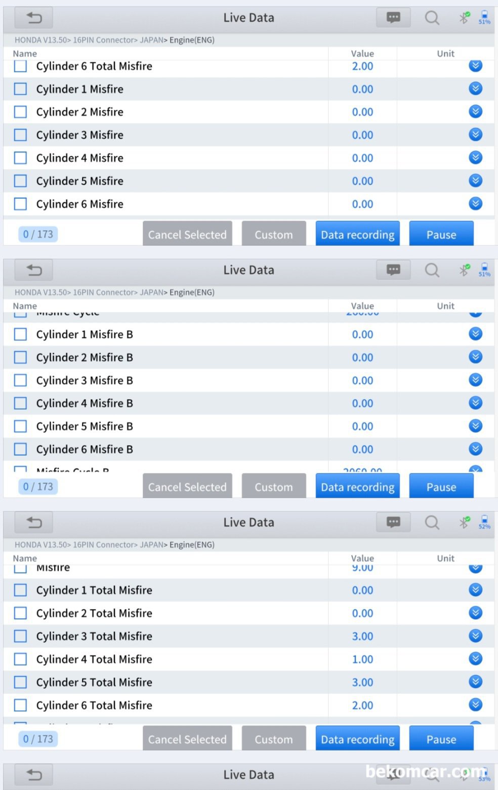혼다 어코드 8세대 V6 3.5L 중고차 구매점검 기록, 진단기 및 하체등, 혼다 어코드 8세대 V6 3.5L 중고차 구매점검 기록에서 점화코일 및 점화플러그 등을 탈거하여 내시경 검사등을 한다. 다행히 점화플러그 튜브 오일범람 등이 발견되지 않는다. 육안 점검결과 밸브커버 누유작업을 한것으로 판단된다.|bekomcar.com