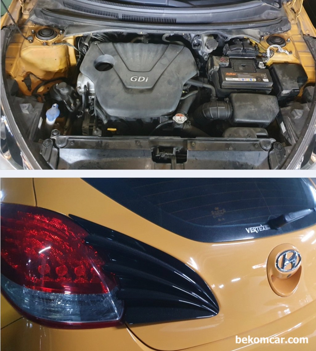 2011년 현대자동차 벨로스터 Veloster 1.6L GDI 배기펄스 측정기록, 배기펄스 측정중인 2011년 현대자동차 벨로스터 Veloster 1.6L GDI 차량이다. 엔진룸 육안점검도 특이사항 없다. 실화나 부조등은 현재는 없다고 한다.|ベコムカー (bekomcar)