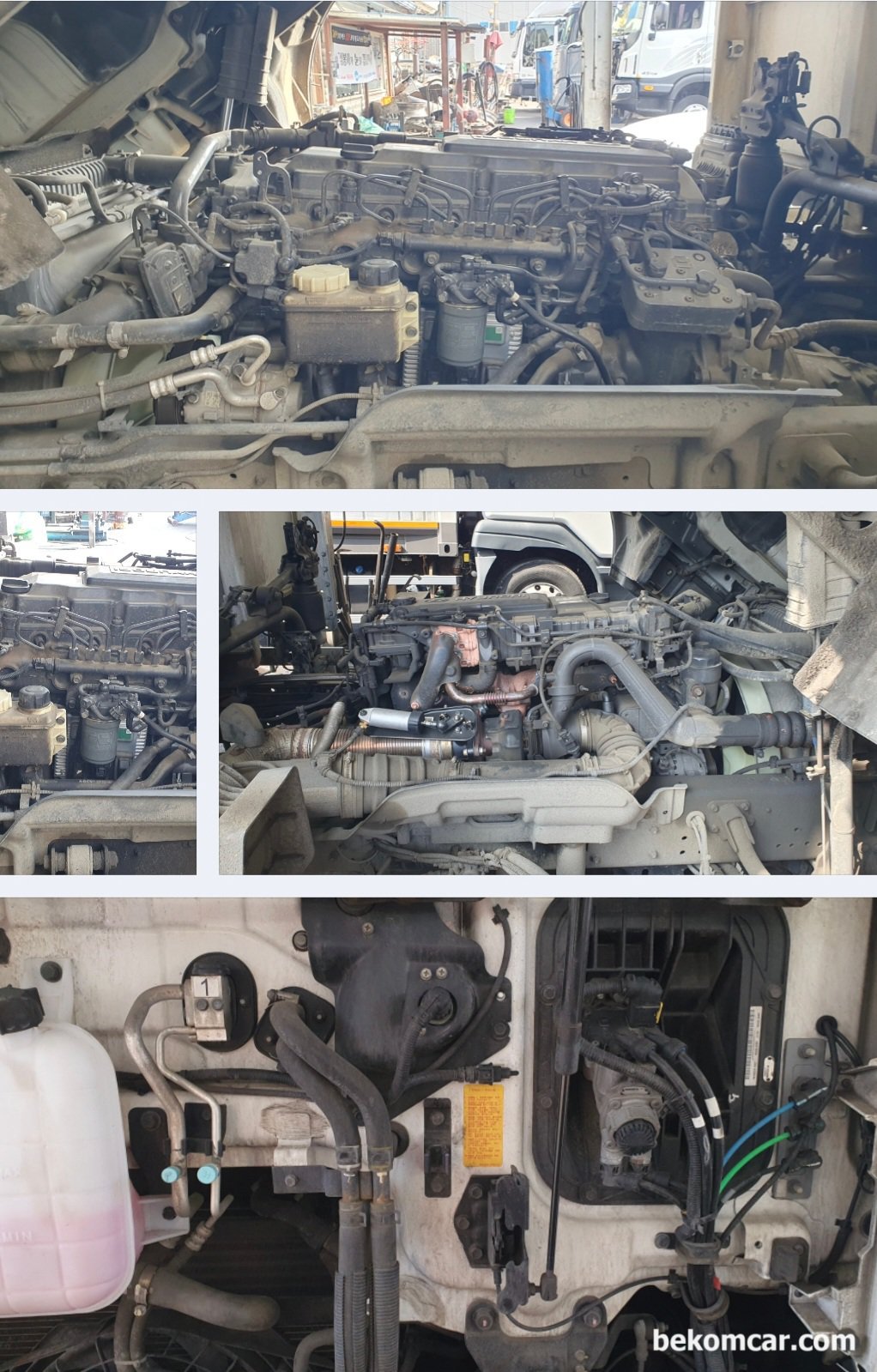 현대자동차 파비스 캔 통신 실습차량, 엔진등 차량 사진기록, 베콤카 정비소 출장 캔 통신 워크샵에 사용한 현대 파비스 트럭. 후드를 열어보면 뭐든지 다 눈에 들어오는 구조이다. 그리고 허리를 굽히지 않아도 되는 높이라서 정비사에게 좋을듯 하다. 일부는 익숙하지만 또 일부는 생소한 구조와 구성이다.|贝科姆汽车 (bekomcar)