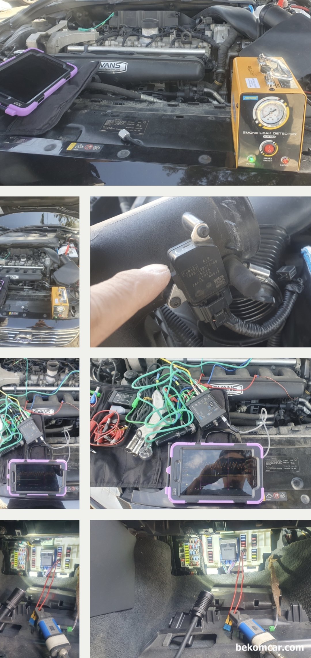 볼보 2014년형 S80T6 3.0L 트윈 스크롤 터보차량 P0171 공연비희박 진단.정비 기록, 볼보 2014년형 S80T6 3.0L 트윈 스크롤 터보차량 P0171 공연비희박 진단.정비 기록 이다. 공연비 희박 P0171는 산소센서. MAF센서. ECU등 Feedback, 공기누설등 공기쪽 그리고 연료압력 쪽 으로 크게 구분하여 진단 정비한다. 이 과정은 연료부분 확인 과정으로 연료압력, 연료펌프상태 및 레일압력등을 확인하는 과정이다.|ベコムカー (bekomcar)